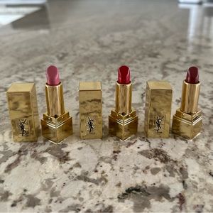 YSL full size mini lipsticks in three wearable shades Yves Saint Laurent